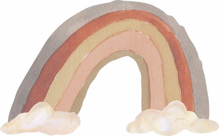 Produktbild That's mine Stoff Wandsticker Regenbogen Gross Grau