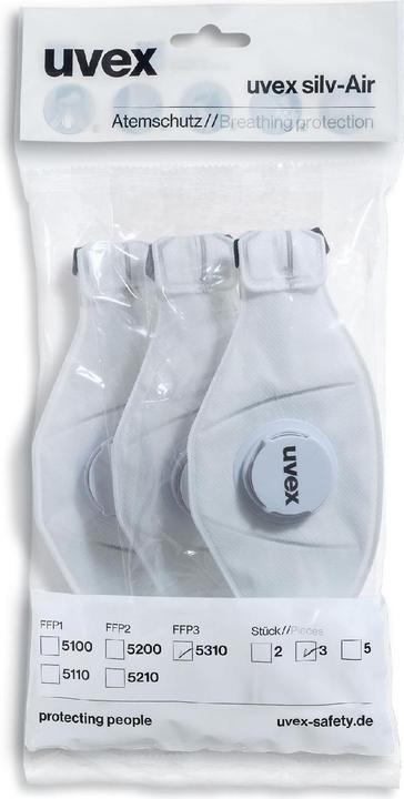 Uvex Safety Masque pliable uvex silv-Air premium 5310 FFP3 (FFP3, 3 x)