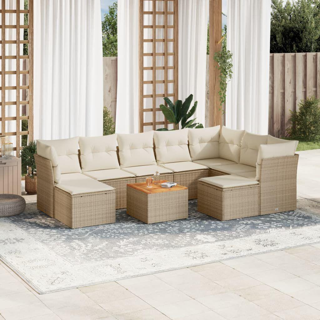 Thumbnail - VidaXL, Gartenlounge, 10-tlg. Garten-Lounge-Set mit Kissen