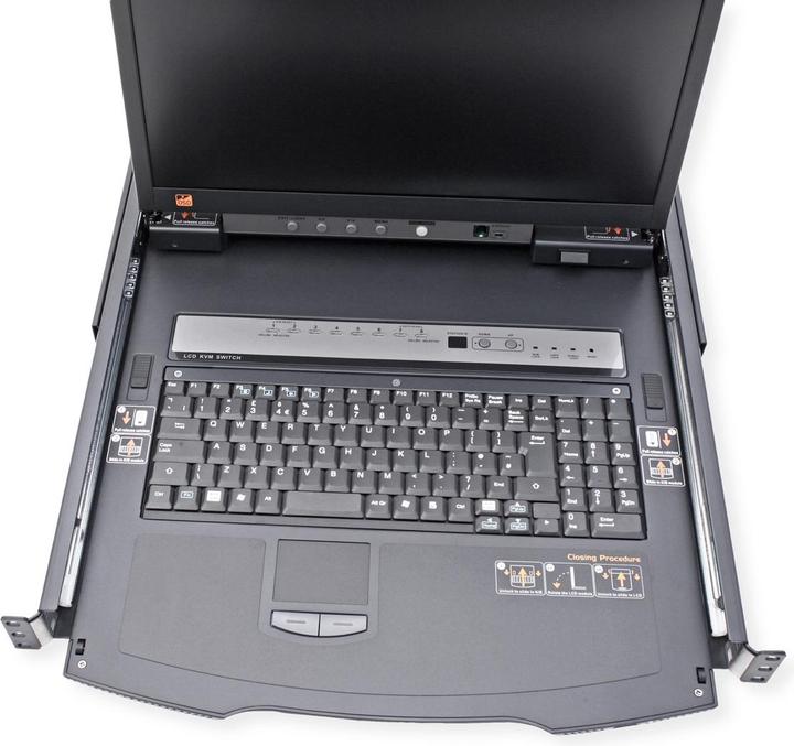 Produktbild Aten KL1508AiN KVM Over IP Switch, 8 Port, 48cm LCD, VGA, PS/2-USB, DE-Layout