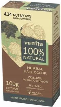 Venita - Herbal Hair Colour Herbal Hair Dye 4.34 Nutty Brown (Brown)