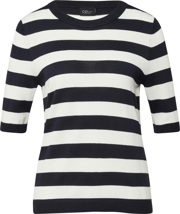 Produktbild s.Oliver Strickpullover Gestreifter Baumwollmix-Strickpullover (32)