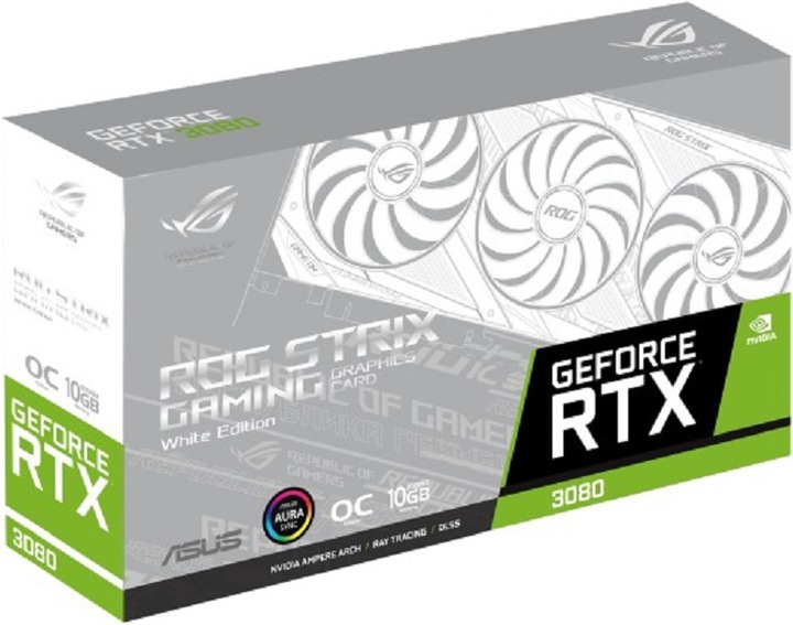 Actual product image ASUS GeForce ROG STRIX RTX 3080 O10G WHITE (10 GB)