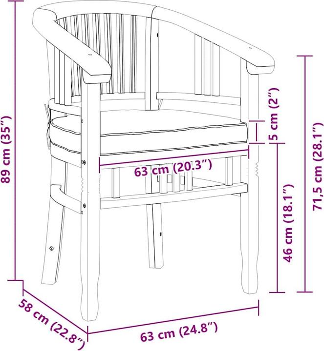 Produktbild vidaXL Gartenstuhl