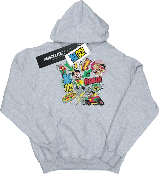 Immagine prodotto Teen Titans Go Robin Montage Felpa con Cappuccio Uomo (3XL)