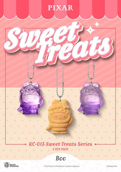 Actual product image Beast Kingdom Pixar Sweet Treats Series key ring 3-pack 4 cm