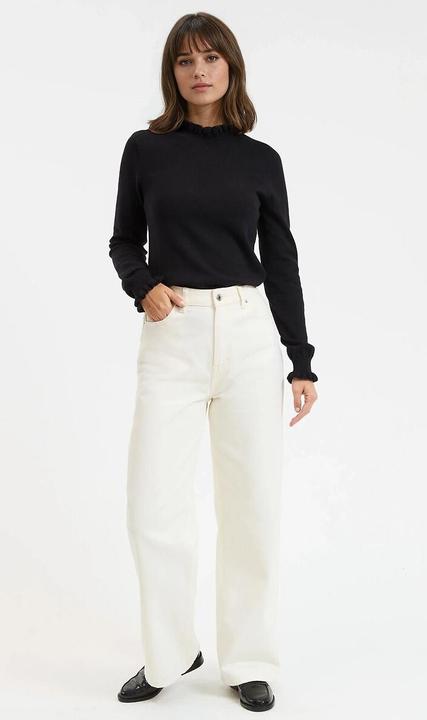 Produktbild La Redoute Collections Pullover mit gerüschtem Stehkragen und langen Ärmeln (M)