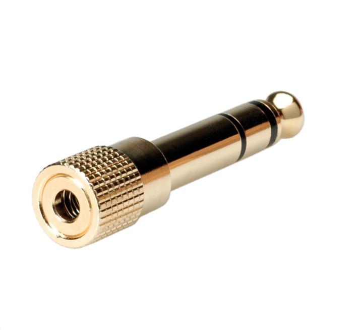 Productafbeelding Roline GOUD stereo adapter 6,35 mm stekker - 3,5 mm aansluiting (Jack adapter)