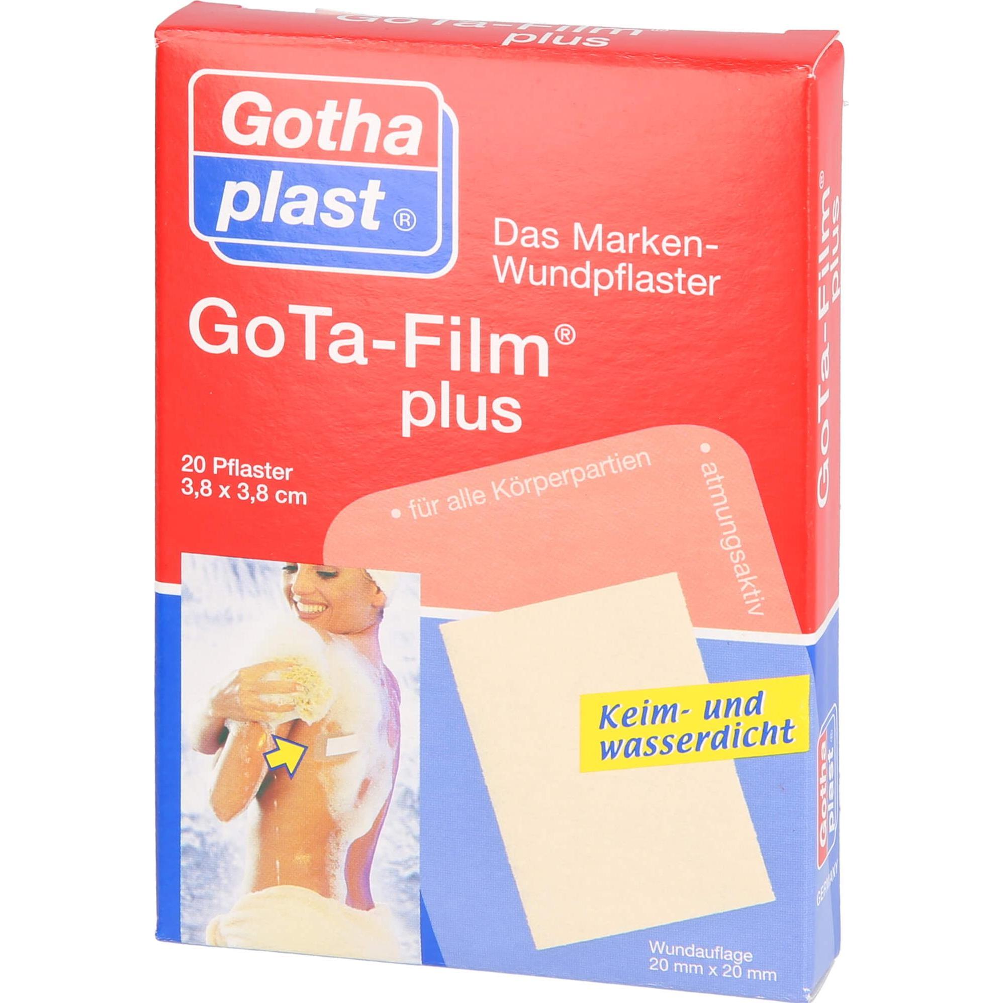 Thumbnail - Gothaplast, Pflaster, GoTa-Film plus 3,8cm x 3,8cm, 20 St. Pflaster (20 x)