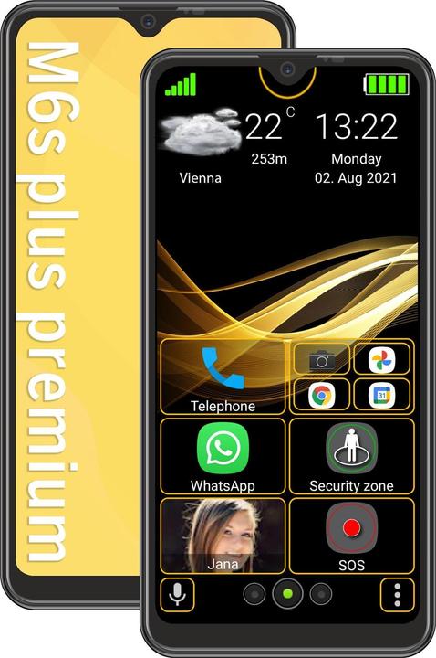 Image du produit Bea-Fon M6s Plus (32 Go, Caoutchouc noir, 6.26", Double SIM, 13 Mpx, 4G)