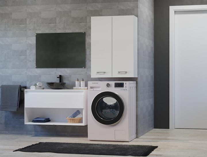Productafbeelding Topeshop Kast boven wasmachine POLA MINI DD 64x30xH90 wit (64 x 30 x 90 cm)