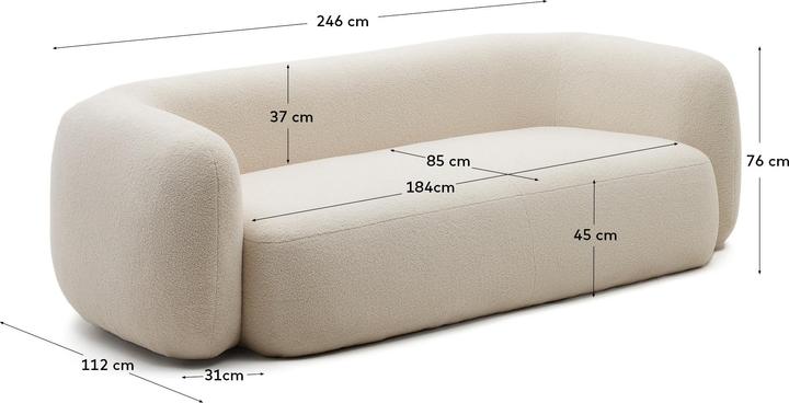 Actual product image Kave Home Martina (3-seater)