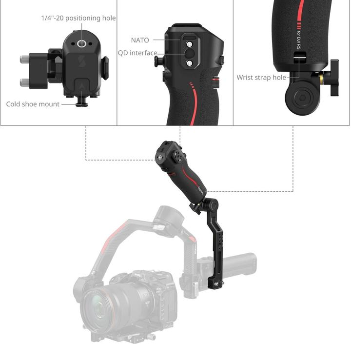 Immagine prodotto SmallRig 4326 Impugnatura per il controllo della messa a fuoco per la serie DJI RS