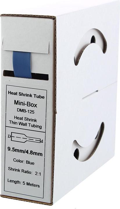 Actual product image Offgridtec 5m heat shrink tubing 9,5mm>4,8mm blue (1 x)