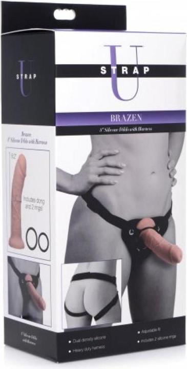 Actual product image XR Brands Brazen Dildo with Harness