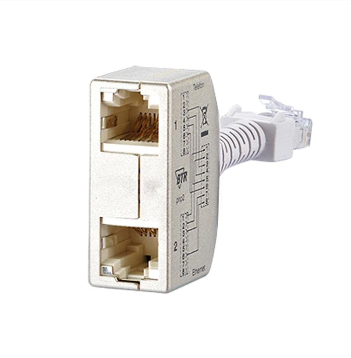 Produktbild Metz Connect BTR Cable sharing Adpter Set pnp 2 Ethernet-ISDN Ethernet-ISDN silber