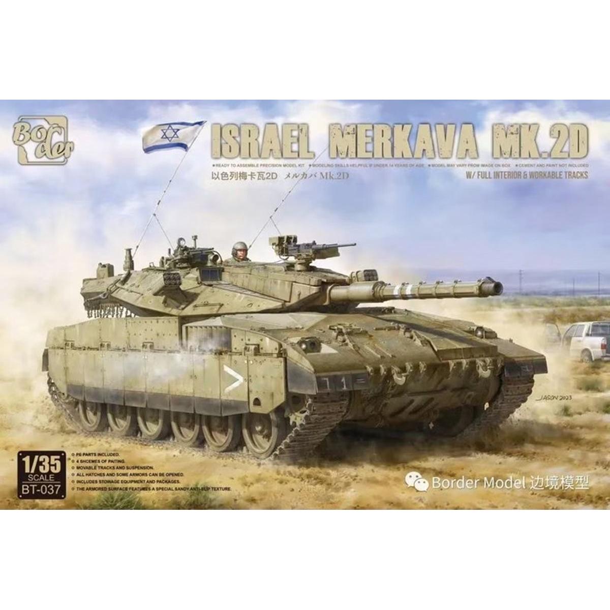 Border Model 1:35 BT037 Israel Merkava Mk.2D met Volledig Interieur Plastic