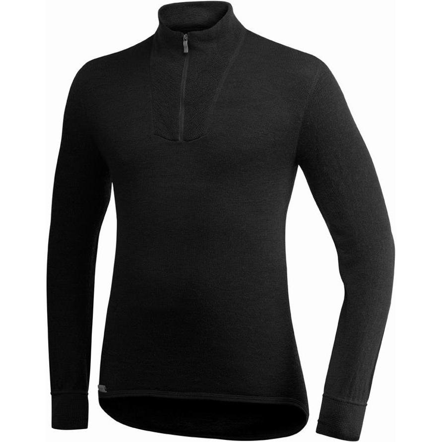 Woolpower, Unisex, Funktionsshirt, 400 Zip Turtleneck Unisex (XS), Schwarz, XS
