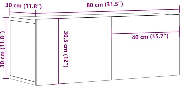 Produktbild VidaXL Owen (80 x 30 x 30 cm)