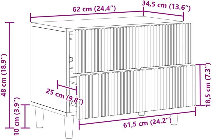 Immagine prodotto vidaXL Nachttisch (34.50 x 62 x 48 cm)