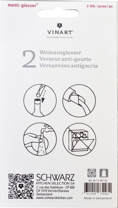 Image du produit Vinart Set de 2 becs verseurs de gouttes (Verseur de vin)