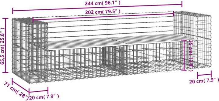 Produktbild vidaXL Gartenbank