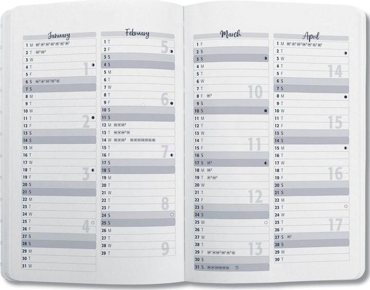 Image du produit Jolie Agenda Flair 2026 J6134 1W/2S natural green ML A6 (A6, Allemand, Français, Anglais, Néerlandais)
