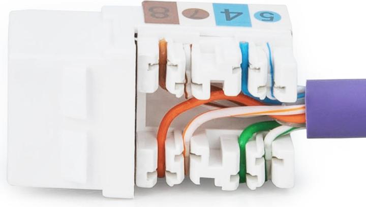 Image du produit Digitus Keystone Module Cat6 RJ45 non blindé Installation du câble via LSA Classe E (Module Keystone)