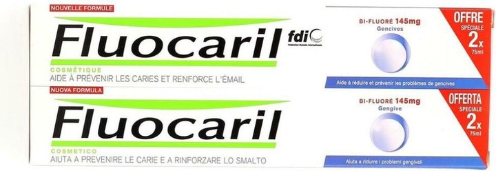 Immagine prodotto Fluocaril Gum Dentifricio Bifluoride 145mg Confezione 2 X 75ml (75 ml)