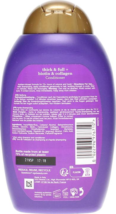 Produktbild Ogx ORGANIX Conditioner Spülung mit Biotin & Collagen 385ml (385 ml)
