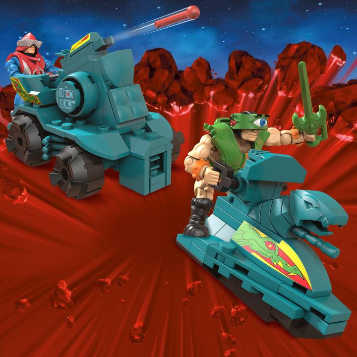 Actual product image Mega Construx Masters of the Universe Battle Ram and Sky Sled battle vehicle