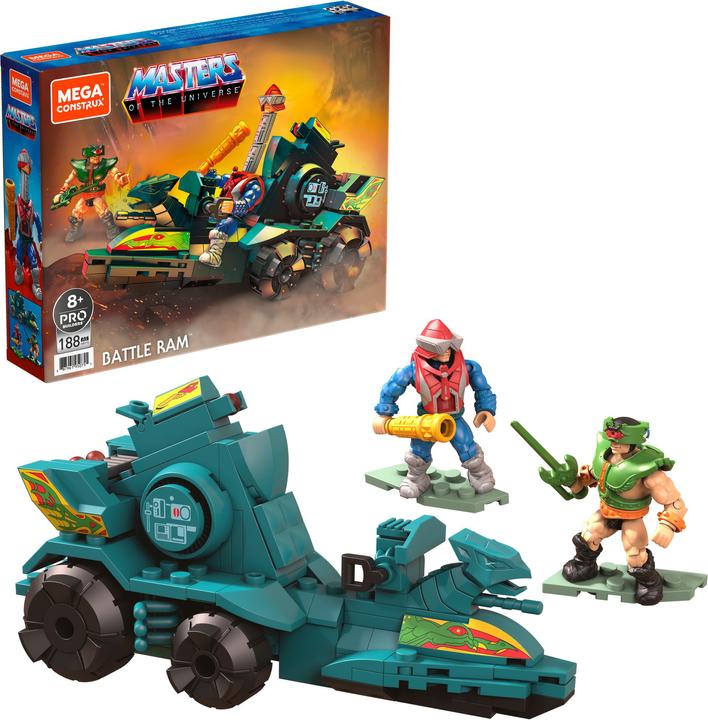 Actual product image Mega Construx Masters of the Universe Battle Ram and Sky Sled battle vehicle