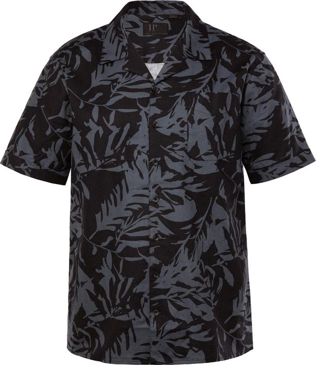 Immagine prodotto JP1880 Hemd, Halbarm, Leinenmix, floraler Print, Cuba-Kragen, Cuba Fit (5XL)