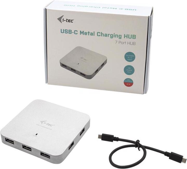 Produktbild i-tec C31HUBMETAL7 (USB-C, 8 Ports)