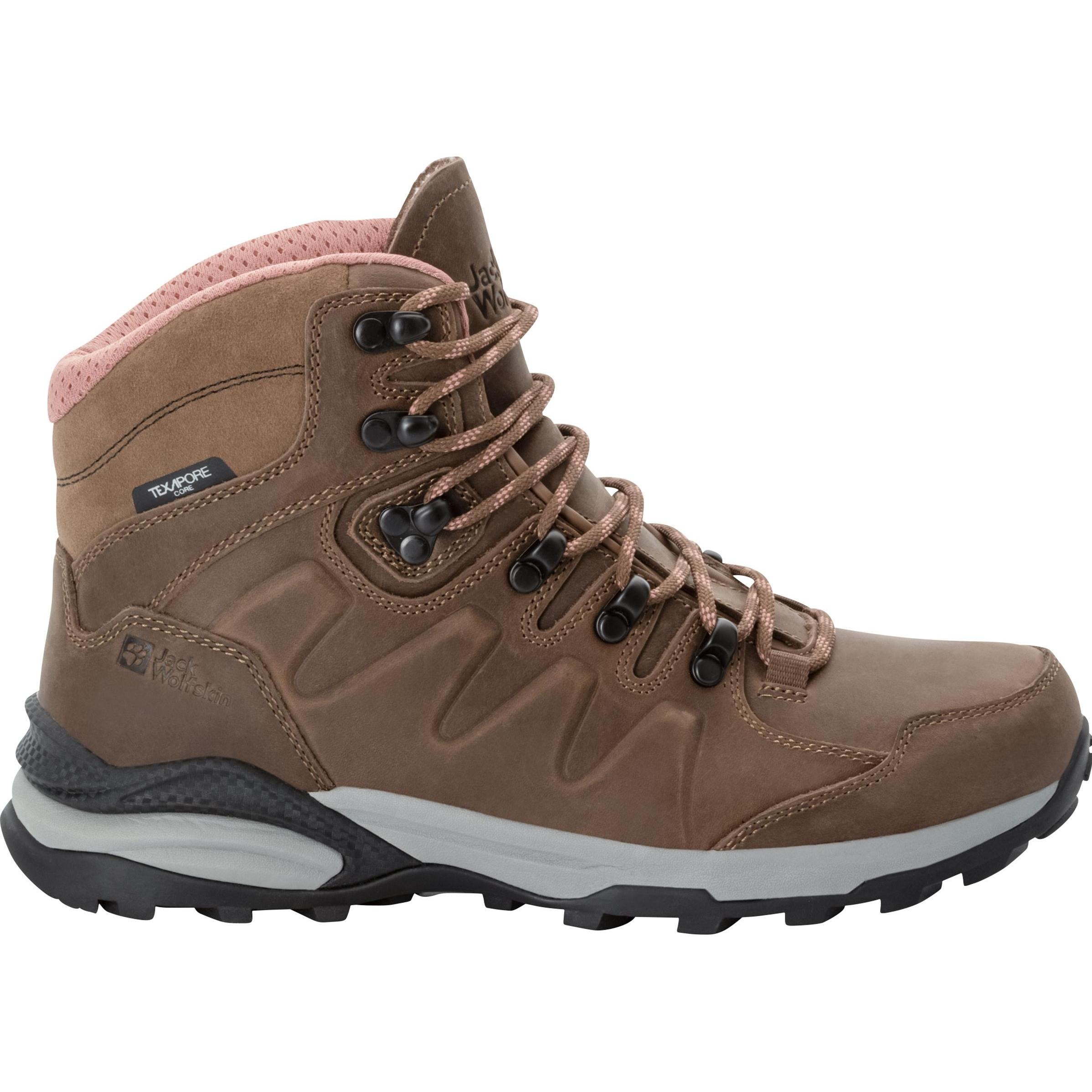 Jack Wolfskin, Damen, Wanderschuhe, Refugio Prime Texapore Mid W (37.5), Braun