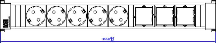 Actual product image Bachmann Conference power strip ALU (5 x, CEE 7/3)