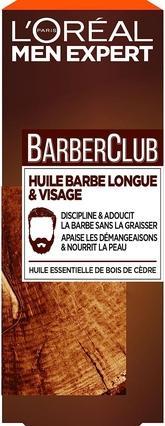 Produktbild L'Oréal Paris Men Expert BarberClub Long Beard and Face Oil for Men with Cedarwood Essential Oil 30ml (30 ml)