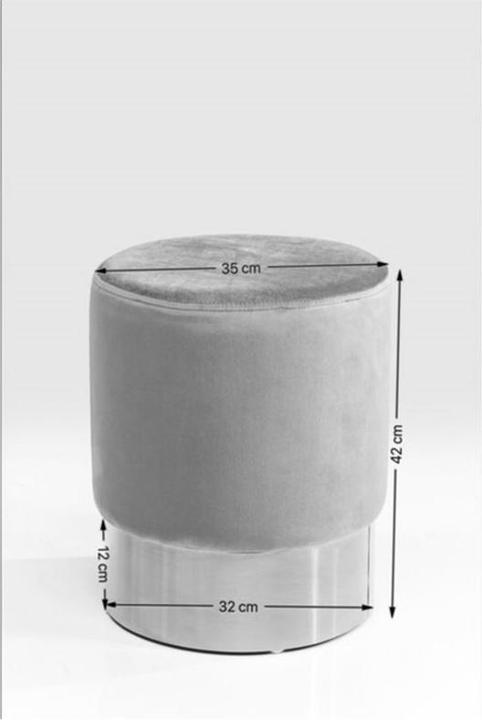 Actual product image Kare Design Stool Cherry Bordeaux Brass Ø35cm