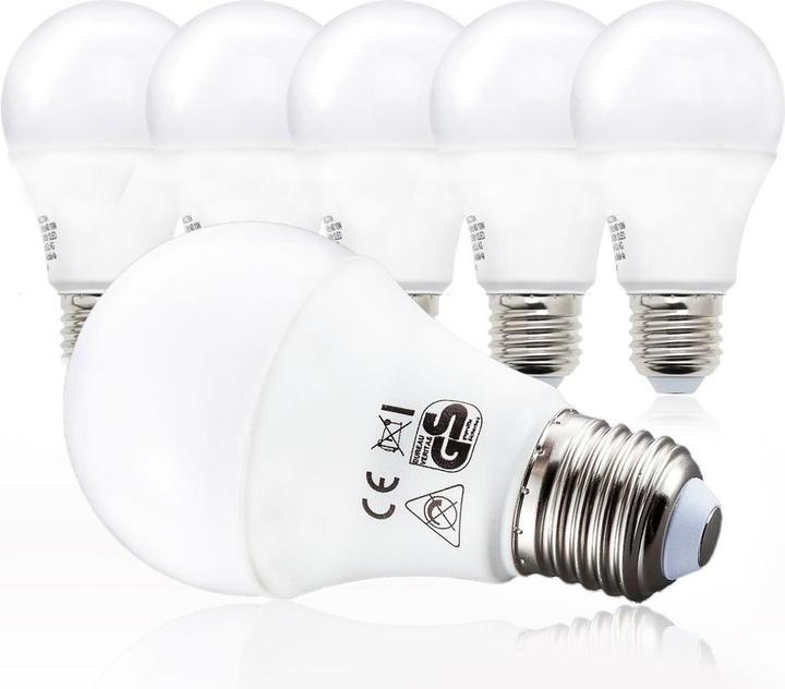 Actual product image B.K.Licht LED bulbs, set of 5, E27/9W (E27, 806 lm, 5x)