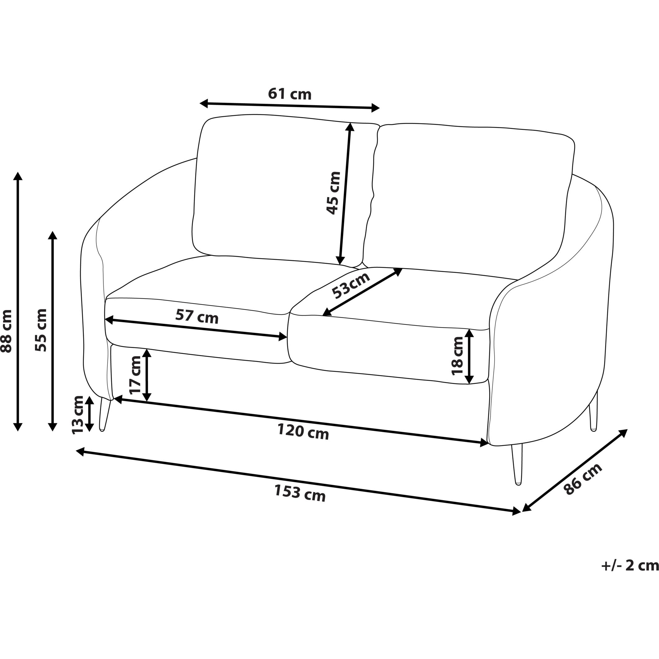 Thumbnail - Beliani, Sofa, Trosa (2-Sitzer)