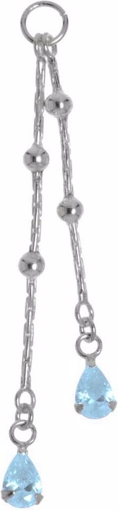 Image du produit Bijouteria Pendentif de piercing ventre (Cristallin, Argent 925)