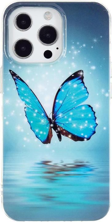 Actual product image Ueli Express iPhone 15 Pro Max Glow Glow Rubber Protective Case Butterfly (Apple iPhone 15 Pro Max)