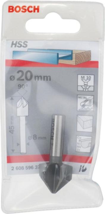 Produktbild Bosch Professional Zubehör PRO Steel HSS Kegelsenker, 20 x 45 mm, M10 (8 mm)