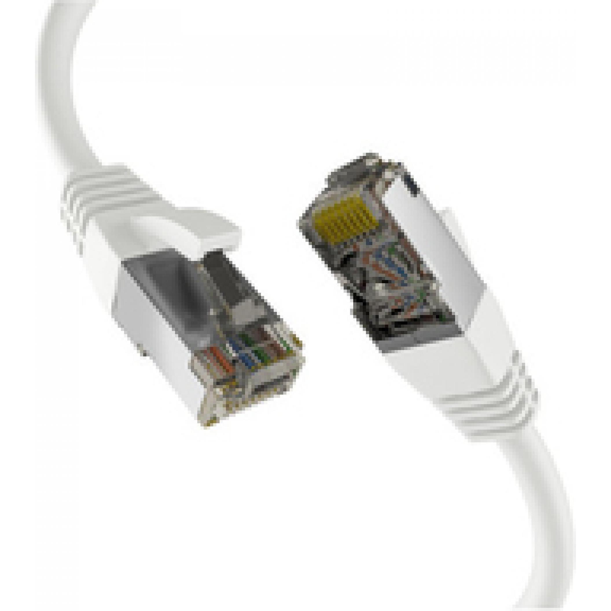 M-Cab CAT8.1 WHITE 5M PATCH CORD (S/FTP, CAT8.1, 5 m), Netzwerkkabel