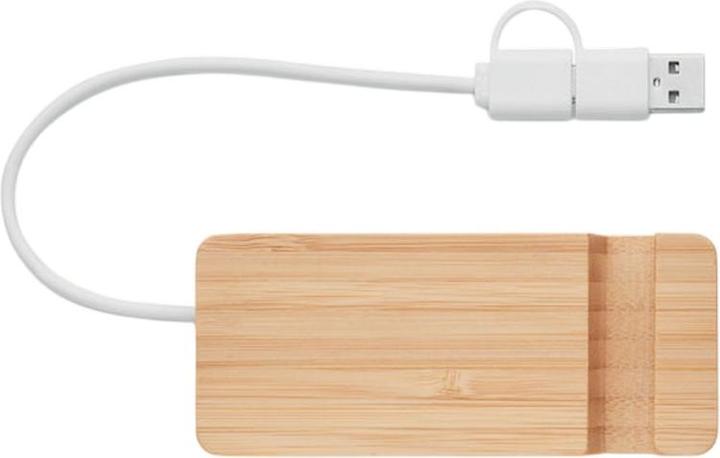 Produktbild MidOcean USB Hub Hubstand Bambus (USB-A, USB-C, 4 Ports)