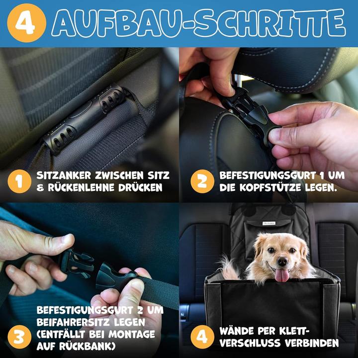 Image du produit Schubbi Siège auto pour chien (Chien, Respirant, Ouverture complète, Pliable)