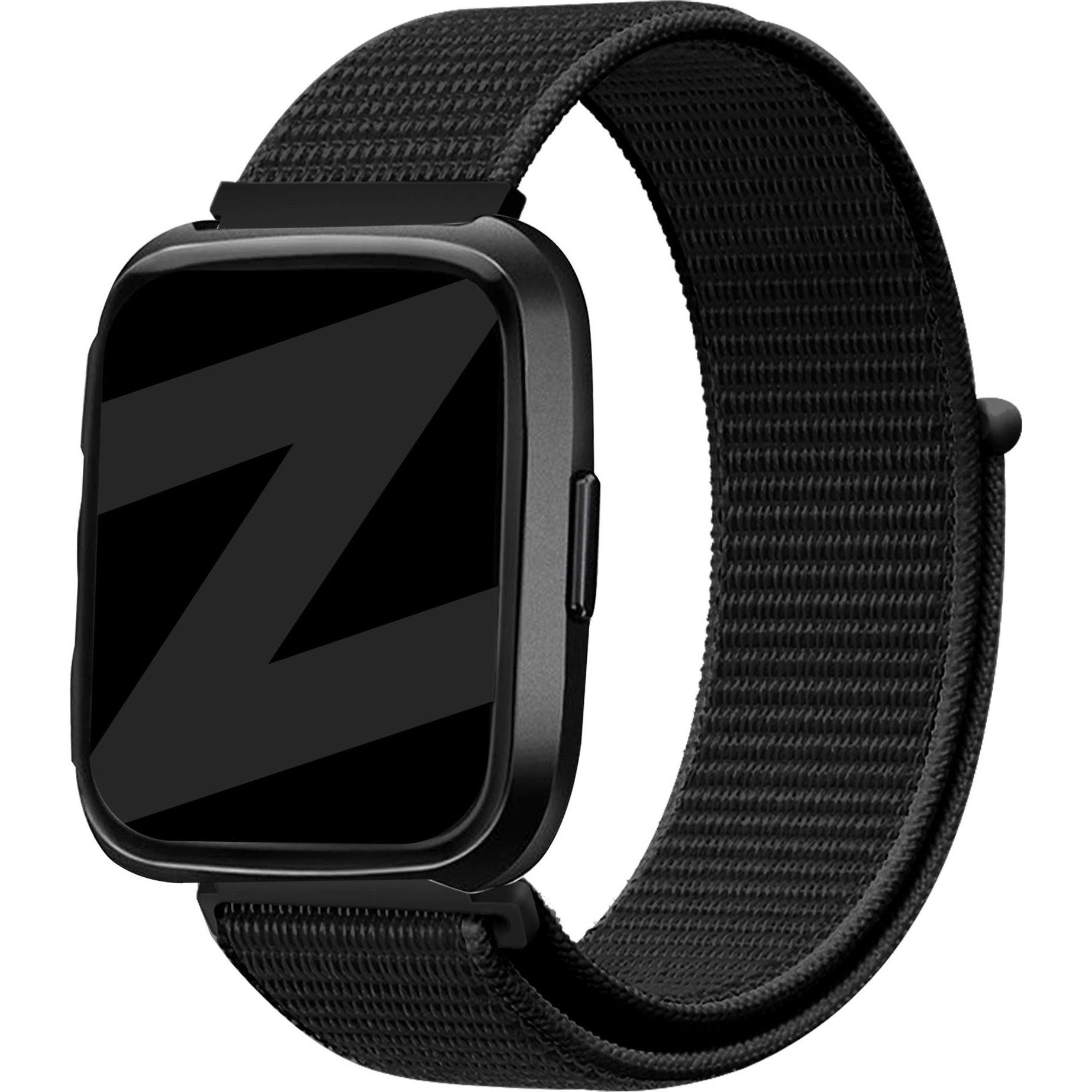 Bandz Nylon Loop-band (Nylon, Versa 2), Uhrenarmband, Schwarz