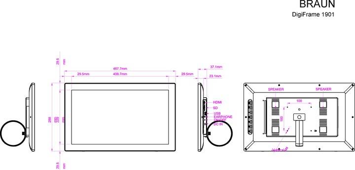 Immagine prodotto Braun Photo DigiFrame 1901 47cm (18.50", 1366 x 768 pixel)