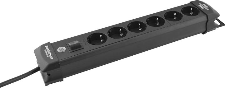 Actual product image Brennenstuhl Premium-Line 6way, 3m cable 16A, black (6x, CEE 7/3, 3 m)