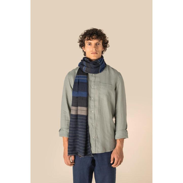 Beige, Blau, Blue Stripes, Braun, brown herringbone